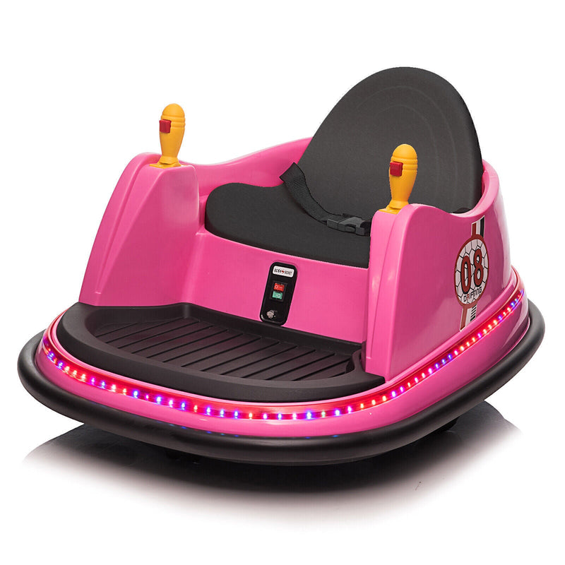 Load image into Gallery viewer, Electric Bumper Car for Kids with Lights, Music, and Parental Control - Pink/Blue

