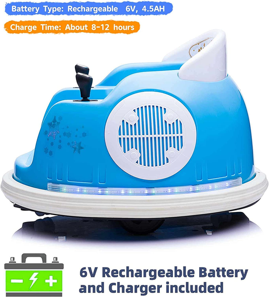 Electric Bumper Car Ride-On Toy for Kids with Remote Control - 6V Vehicle