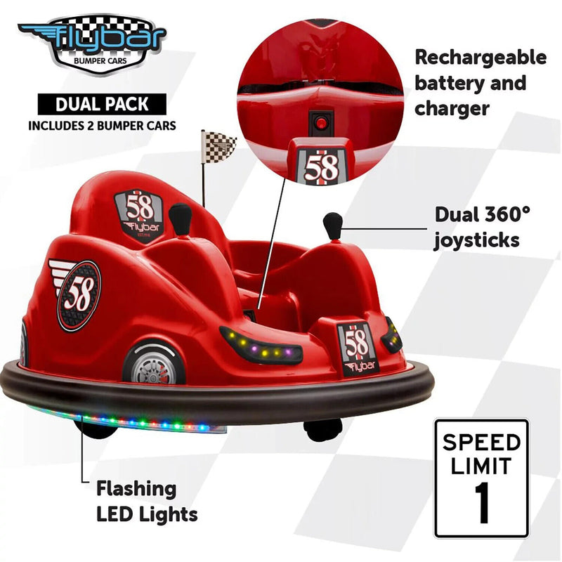 Load image into Gallery viewer, Electric Bumper Cars - Set of 2, Powered by 6-Volt Battery
