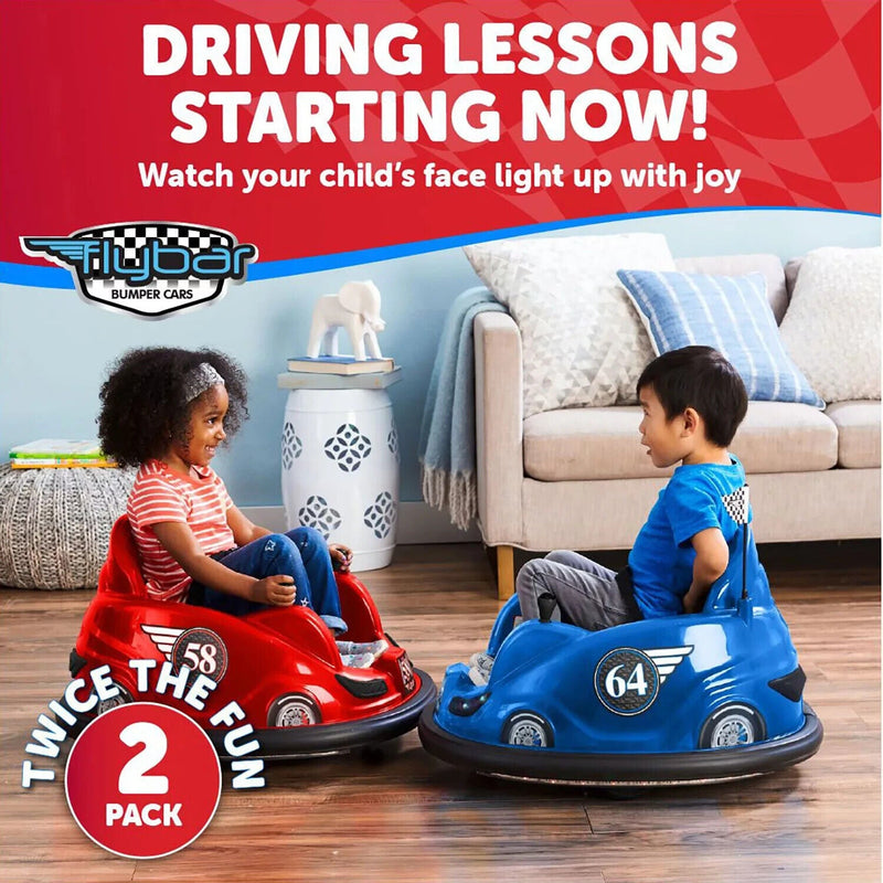 Load image into Gallery viewer, Electric Bumper Cars - Set of 2, Powered by 6-Volt Battery
