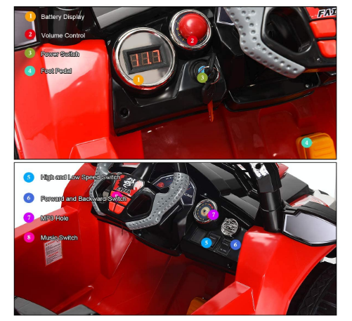 Load image into Gallery viewer, Electric Car for Kids Ages 3-8 with Lights and MP3 Input for Driving and Playtime
