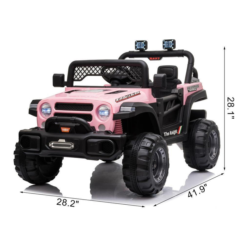 Load image into Gallery viewer, Electric Car with Adjustable Seat Belt and Rechargeable 12V Battery in Pink, with 3 Speed Options
