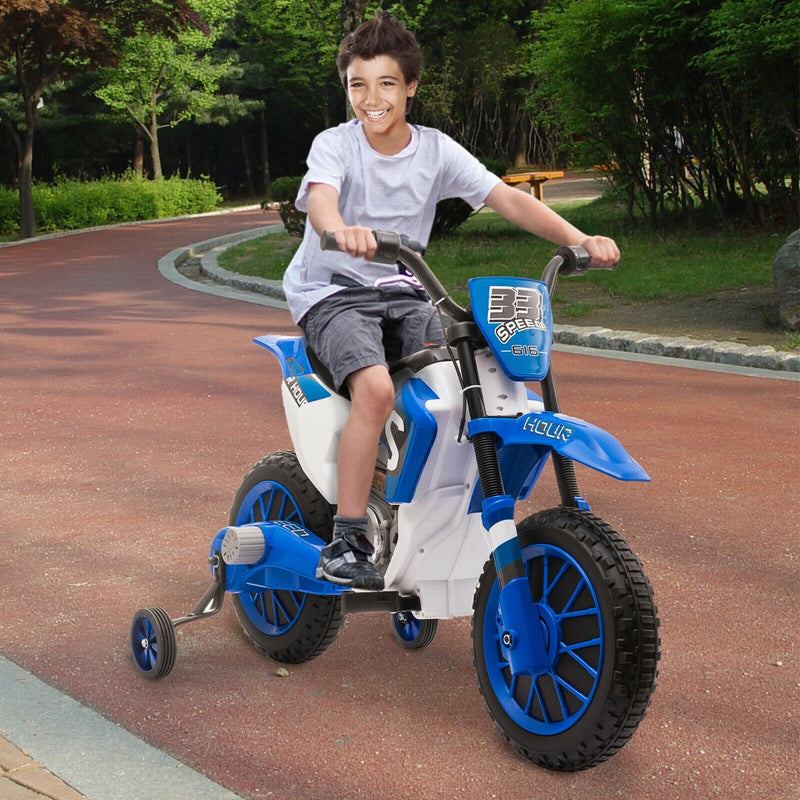 Load image into Gallery viewer, Electric Dirt Bike for Kids with Training Wheels - 12V Off-Road Ride-On Toy
