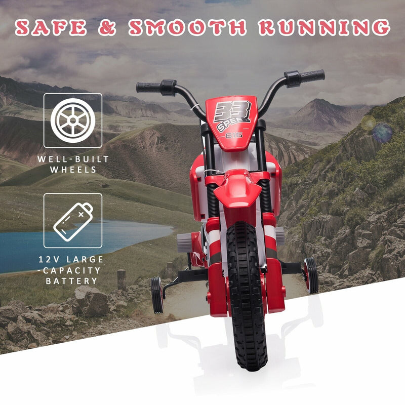 Load image into Gallery viewer, Electric Dirt Bike for Kids with Training Wheels - 12V Off-Road Ride-On Toy
