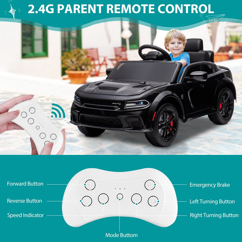 Load image into Gallery viewer, Electric Dodge Charger 12V Ride-On Car with Remote Control for Kids Ages 3-5
