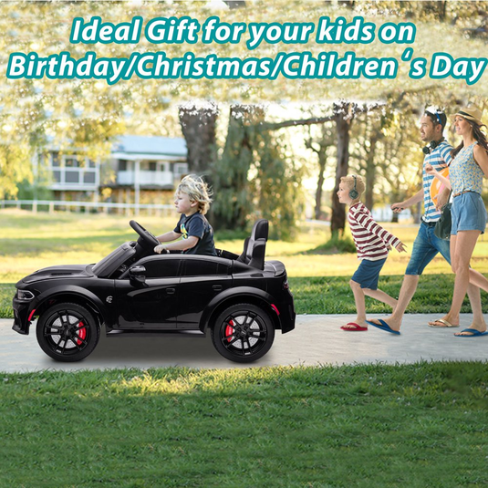 Electric Dodge Charger 12V Ride-On Car with Remote Control for Kids Ages 3-5