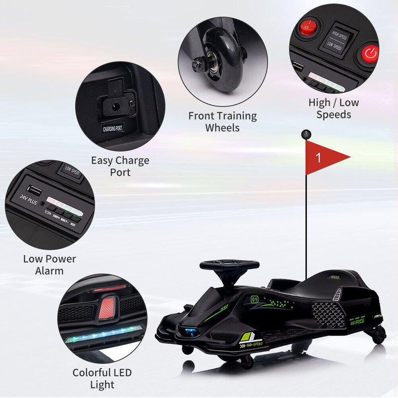 Load image into Gallery viewer, Electric Drift Car for Kids: High-Speed Ride-On Cart with 24V Power

