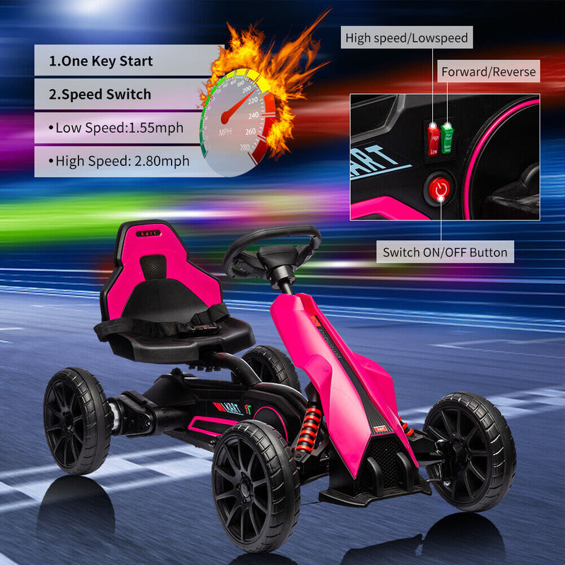 Load image into Gallery viewer, Electric Drift Kart for Kids: Safe and Fun Ride-On Car with Accelerator Pedal (12V 7AH)
