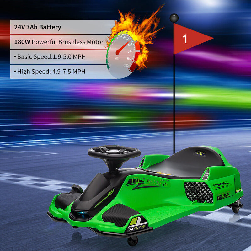 Load image into Gallery viewer, Electric Drifting Go-Kart for Kids with Brushless Motor and Music - 24V Ride On Drift Car
