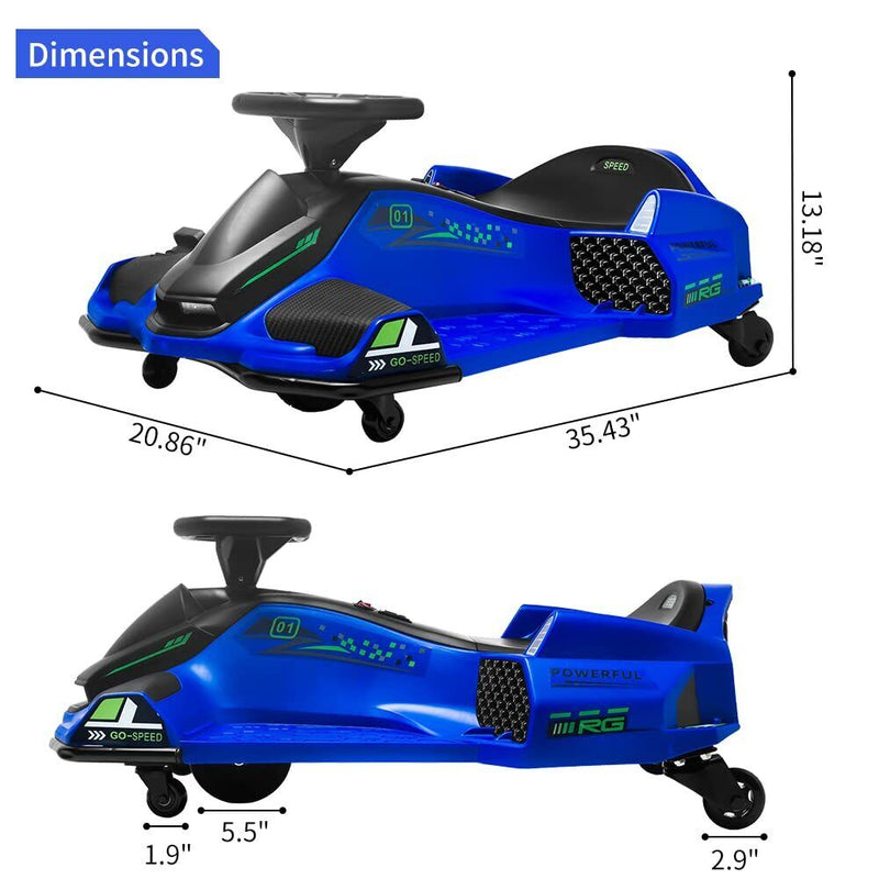 Load image into Gallery viewer, Electric Drifting Go-Kart for Kids with Music and LED Lights - 24V Ride-On Drift Car
