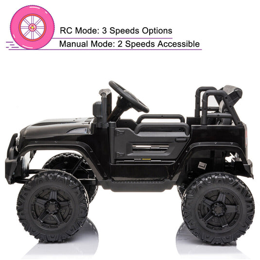 Electric Dual Drive Kids Ride On Car with Remote Control - Battery Powered Toy Vehicle