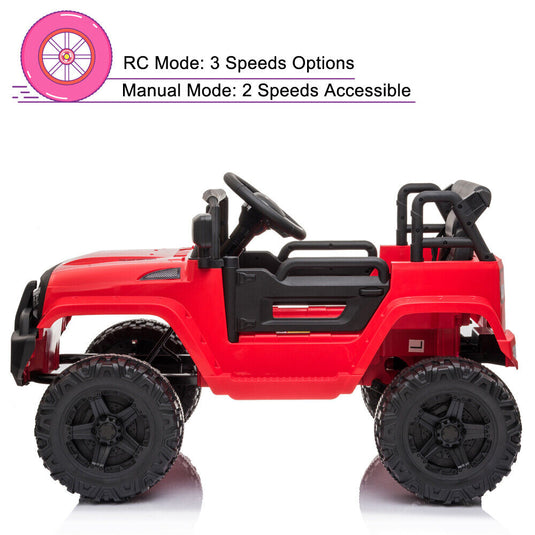 Electric Dual Drive Kids Ride On Car with Remote Control - Battery Powered Toy Vehicle
