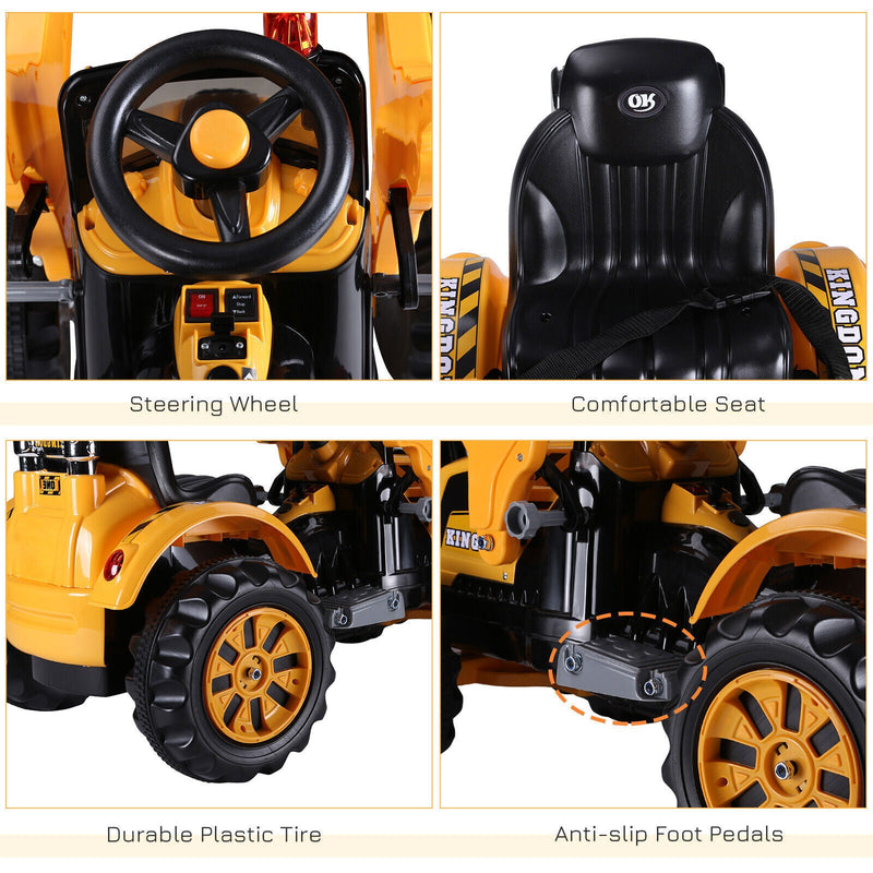 Load image into Gallery viewer, Electric Excavator Digger Ride-On Toy for Kids - 6V Battery Powered Outdoor Play Vehicle
