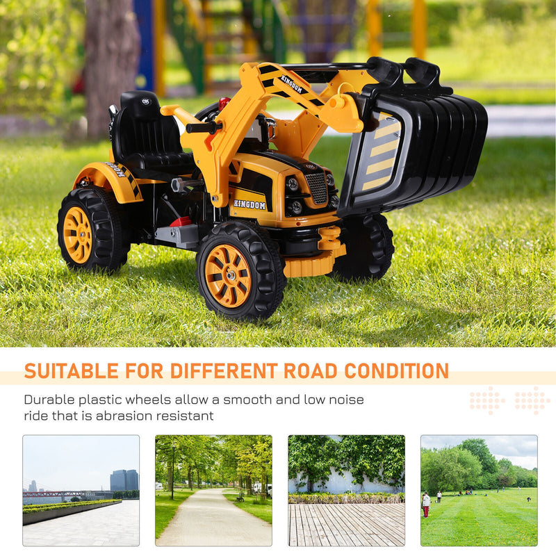 Load image into Gallery viewer, Electric Excavator Digger Ride-On Toy for Kids - 6V Battery Powered Outdoor Play Vehicle
