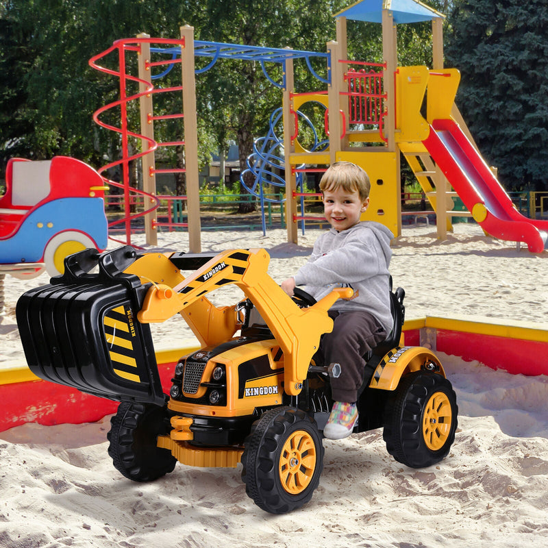 Load image into Gallery viewer, Electric Excavator Digger Ride-On Toy for Kids - 6V Battery Powered Outdoor Play Vehicle
