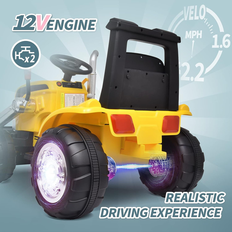 Load image into Gallery viewer, Electric Excavator Tractor Ride-On Car for Kids - 12V Battery Powered Motorized Vehicle
