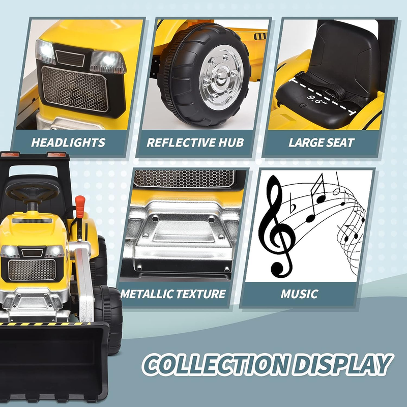 Load image into Gallery viewer, Electric Excavator Tractor Ride-On Car for Kids - 12V Battery Powered Motorized Vehicle
