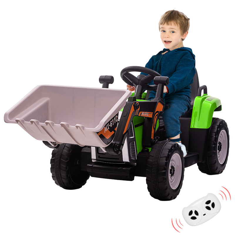 Load image into Gallery viewer, Electric Excavator Truck for Kids with 3 Speeds and Music - 12V Battery Powered Digger Ride-On
