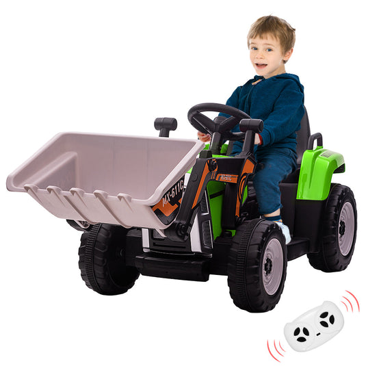 Electric Excavator Truck for Kids with 3 Speeds and Music - 12V Battery Powered Digger Ride-On