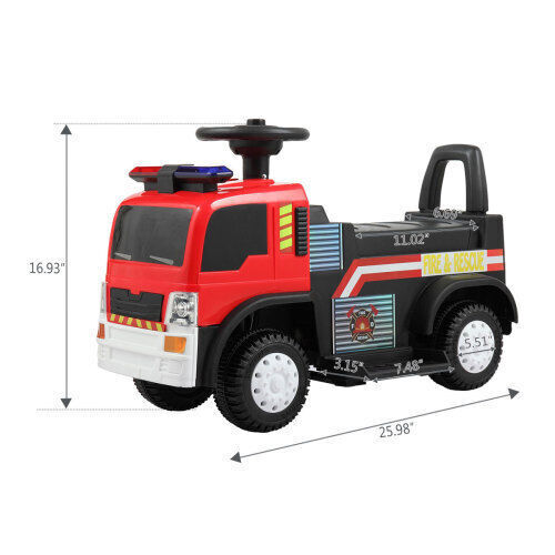 Load image into Gallery viewer, Electric Fire Truck Ride-On Toy with Siren for Kids - Perfect for Christmas!
