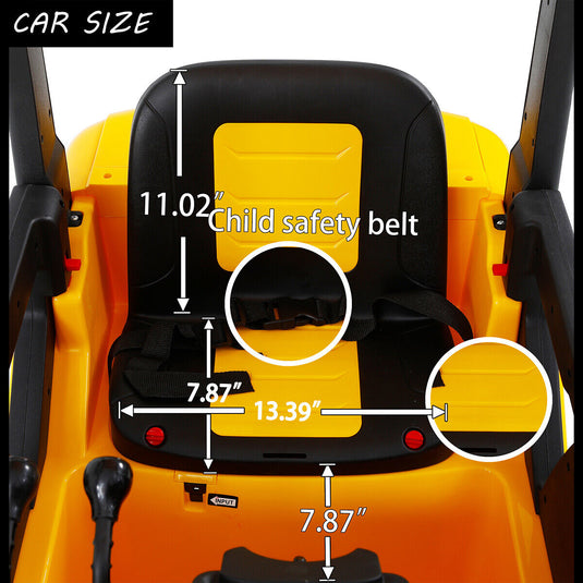 Electric Forklift Toy Car with 3 Speeds, Lifting Rod, and Remote Control for Kids