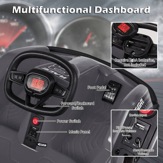 Electric Go Cart for Kids with Remote Control and Safety Features