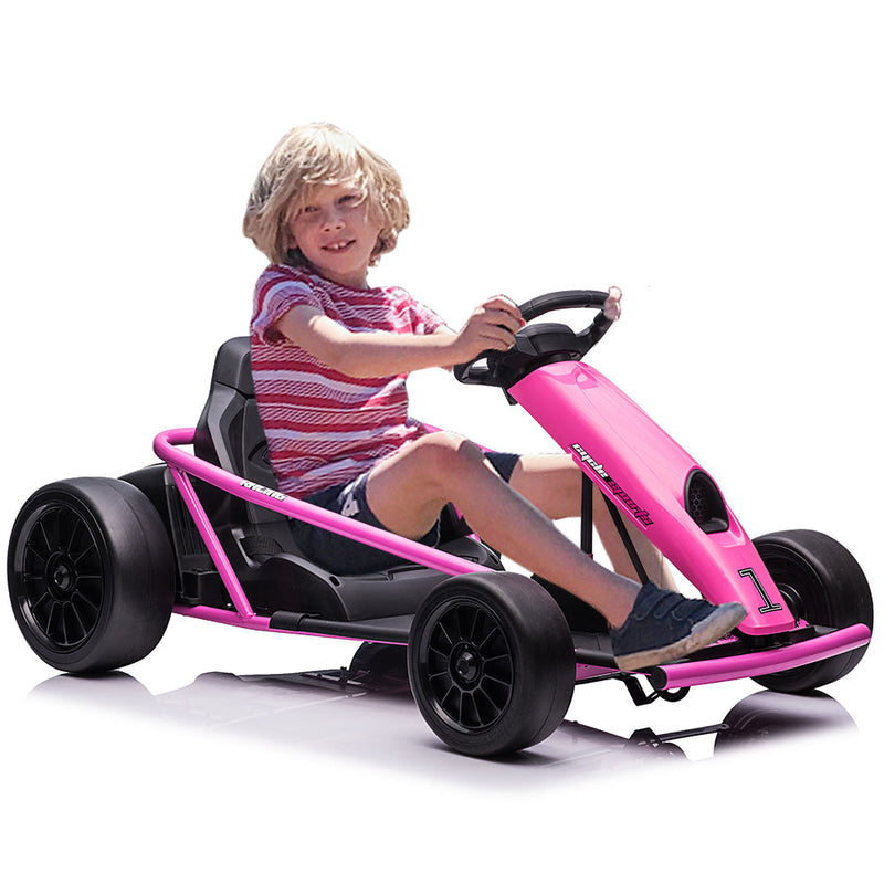 Load image into Gallery viewer, Electric Go Cart with 24V Battery, 300WX2 Motors, and 8MPH High Speed Drifting Capability
