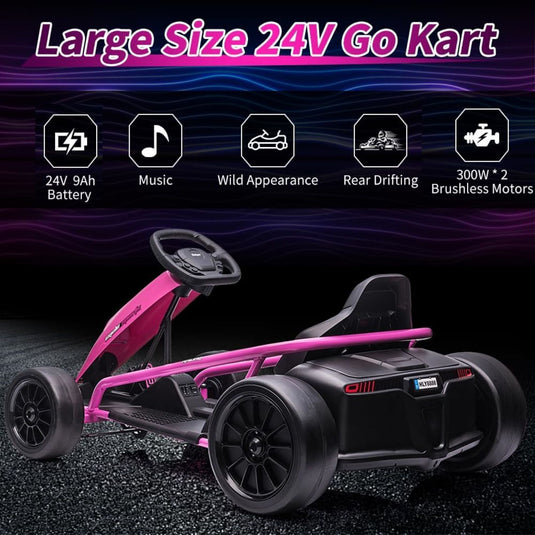 High-Speed Electric Go Kart for Kids - Perfect Racing Toy Gift!