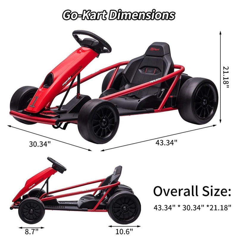 Load image into Gallery viewer, High-Speed Electric Go Kart for Kids - Perfect Racing Toy Gift (24V, 8MPH)
