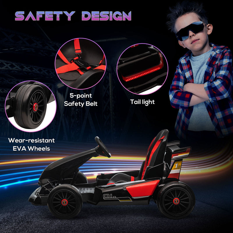 Load image into Gallery viewer, Electric Go Kart for Kids Ages 6-12 with Remote Control and Music Horn
