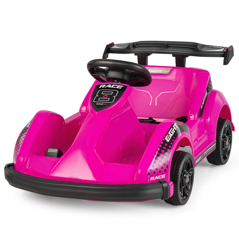 Load image into Gallery viewer, Electric Go Kart for Kids with Bumper, Music, and 4 Wheels - 6V Battery Powered Ride-On Racer
