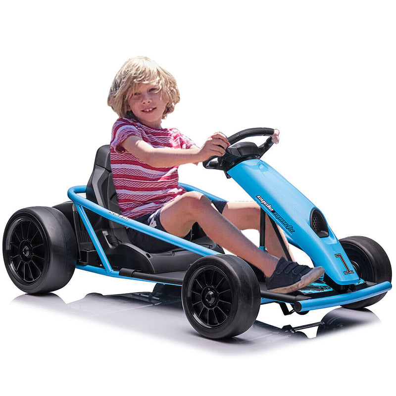 Load image into Gallery viewer, High-Speed Electric Go Kart with Music &amp; Horn for Kids 8-12 Years - Drift in Style!
