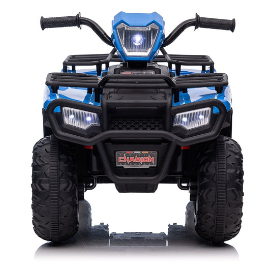 Electric Kids ATV 4-Wheeler Quad Car with MP3 Player - Blue