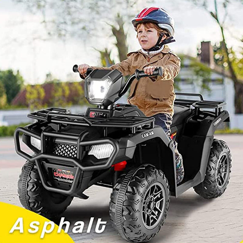 Load image into Gallery viewer, Electric Powered Kids ATV Car Toy Truck for Ages 2-9 - 4-Wheeler in Sleek Black Design
