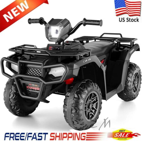 Load image into Gallery viewer, Electric Kids ATV Quad Car with MP3 Player and 4WD Drive in Black
