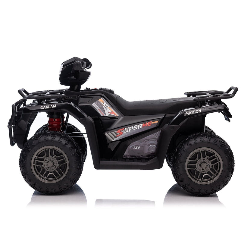 Load image into Gallery viewer, Electric Kids ATV Quad Car with MP3 Player and 4WD Drive in Black
