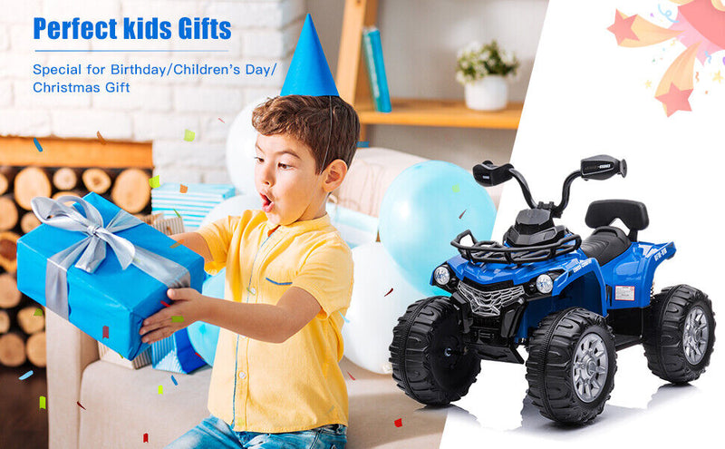 Load image into Gallery viewer, Electric Kids ATV Ride On Car with Music and LED Lights - Black Quad 4-Wheeler for Endless Fun

