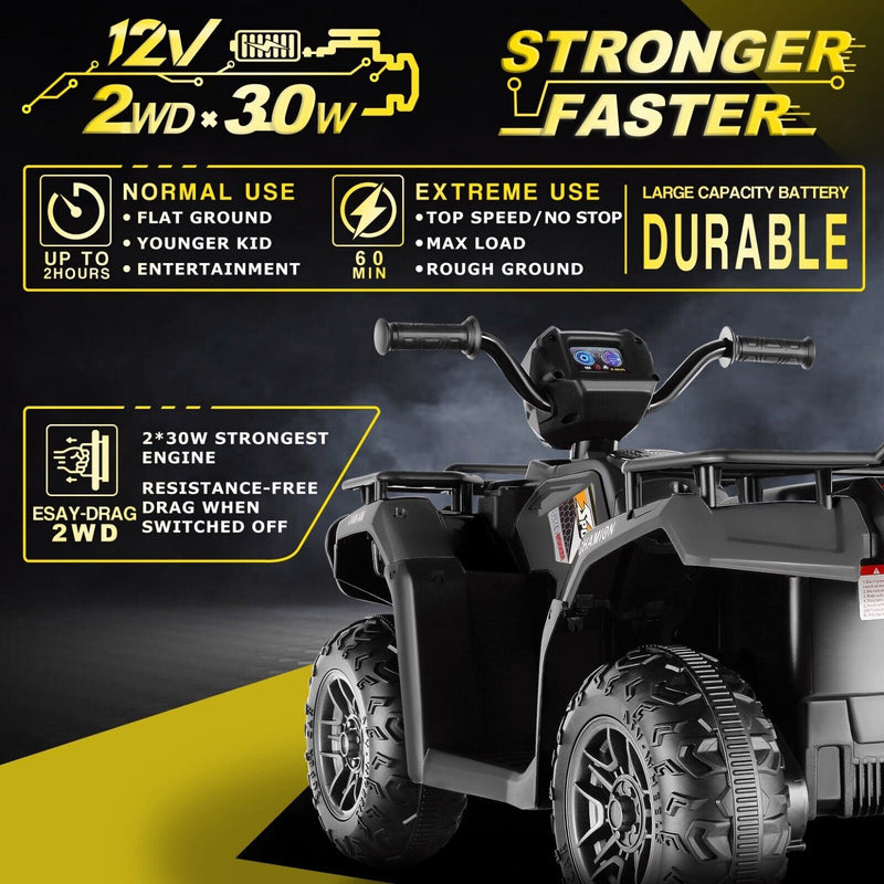Load image into Gallery viewer, Electric Kids ATV Ride On Car with Music, LED Lights, and USB Charger - 12V 4-Wheeler for Endless Fun!
