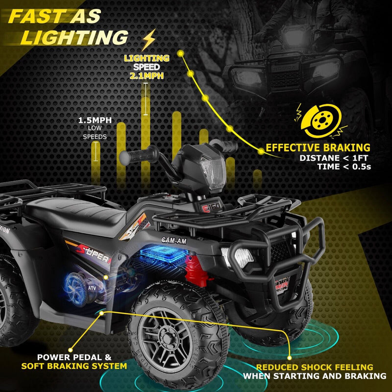 Load image into Gallery viewer, Electric Kids ATV Ride On Car with Music, LED Lights, and USB Charger - 12V 4-Wheeler for Endless Fun!
