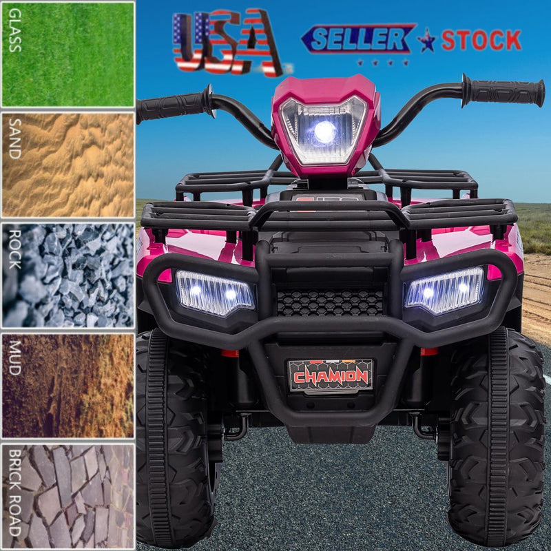 Load image into Gallery viewer, Electric 4-Wheeler ATV Quad for Kids with LED Lights, MP3 Player, and USB Port
