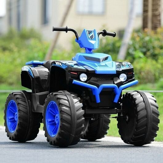 Load image into Gallery viewer, Electric Kids ATV with LED Lights and Treaded Tires - Navy Blue
