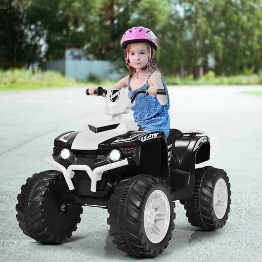 Load image into Gallery viewer, Electric Kids ATV with LED Lights and Treaded Tires - White
