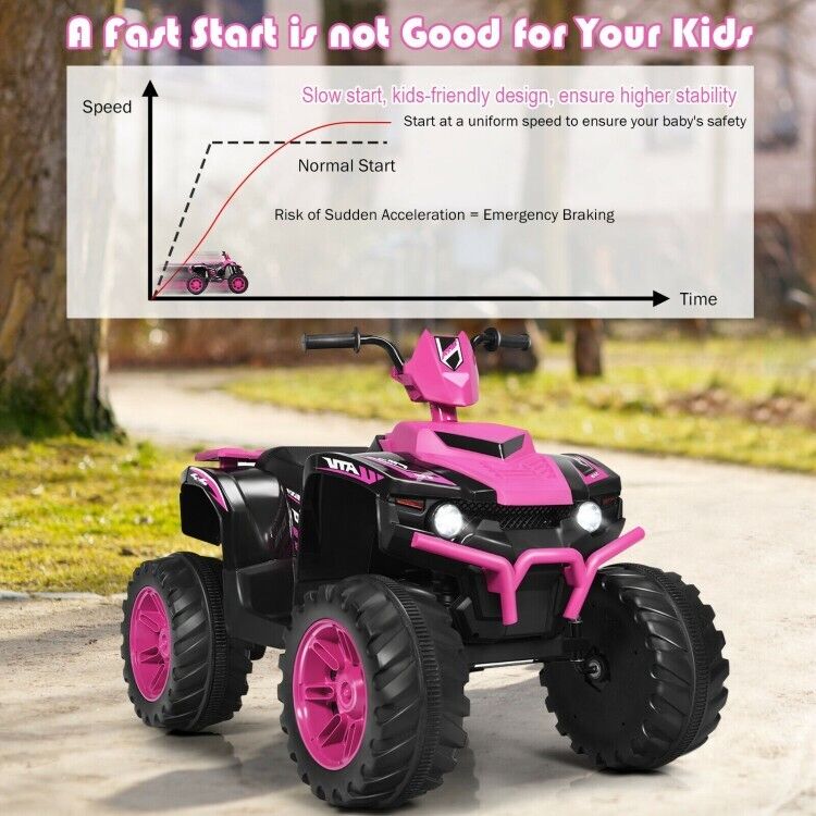 Load image into Gallery viewer, Electric Kids ATV with Manual Drive, LED Lights, and Treaded Tires - Fun Vehicle Toy for Children
