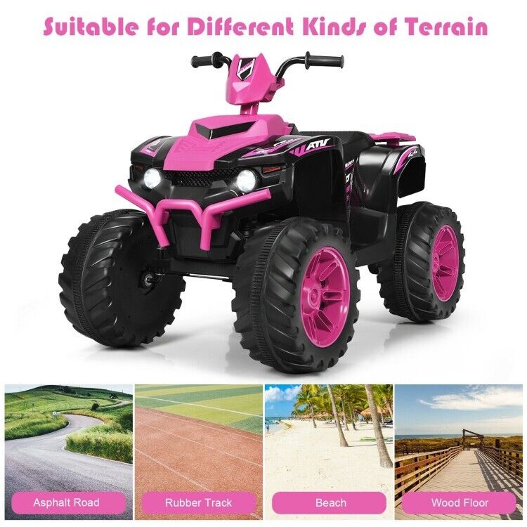 Load image into Gallery viewer, Electric Kids ATV with Manual Drive, LED Lights, and Treaded Tires - Fun Vehicle Toy for Children
