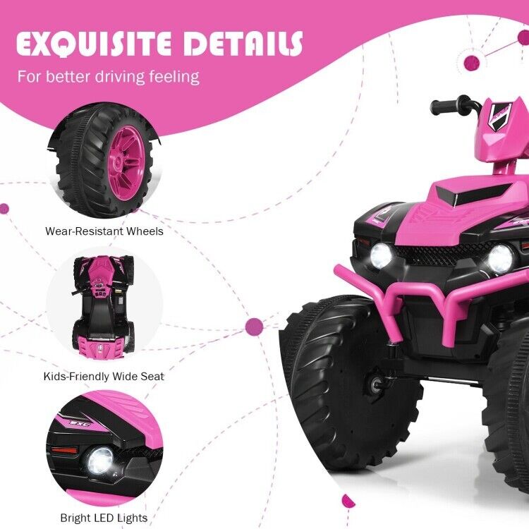 Load image into Gallery viewer, Electric Kids ATV with Manual Drive, LED Lights, and Treaded Tires - Fun Vehicle Toy for Children
