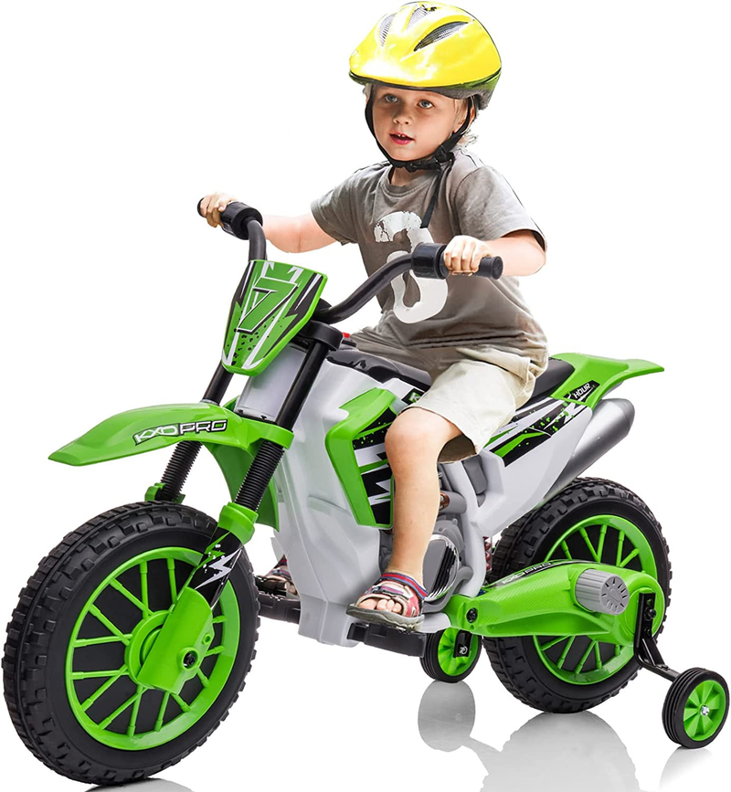 Load image into Gallery viewer, Electric Kids Dirt Bike with Training Wheels - 12V7AH Battery Powered, 2 Speeds
