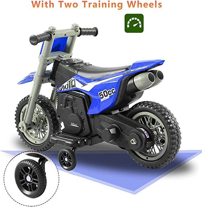 Load image into Gallery viewer, Electric Kids&#39; Off-Road Motorcycle with Training Wheels - Perfect Gift for Little Riders

