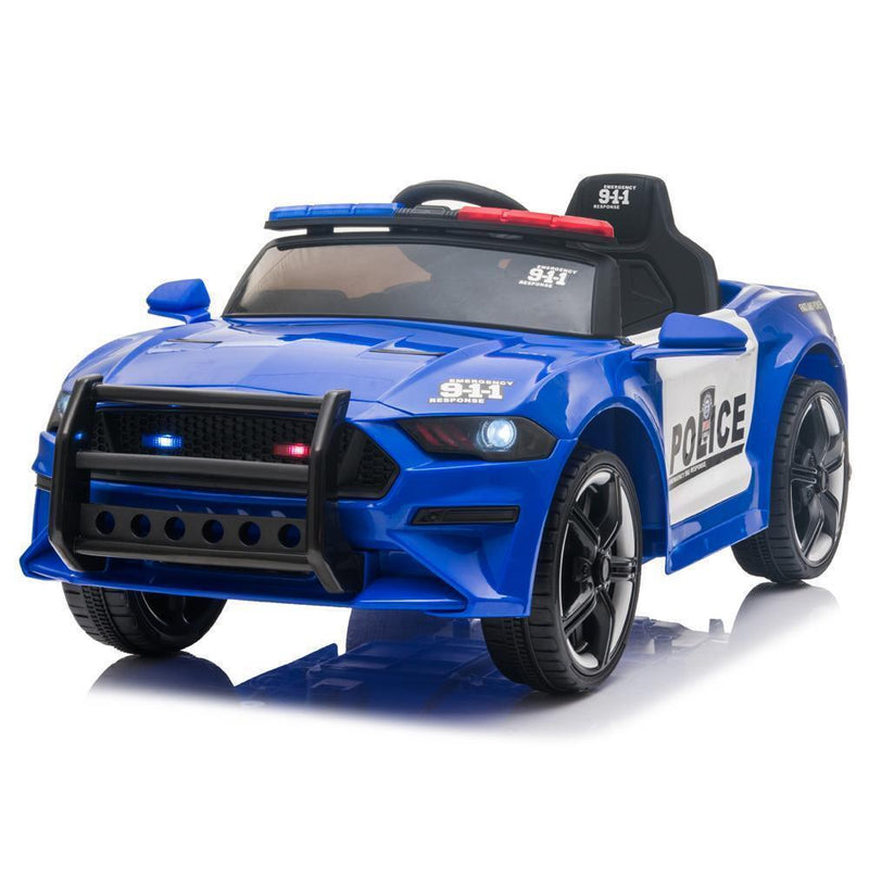 Load image into Gallery viewer, Electric Kids Police SUV Ride-On Toy Car with 2 Speeds and Music - Blue
