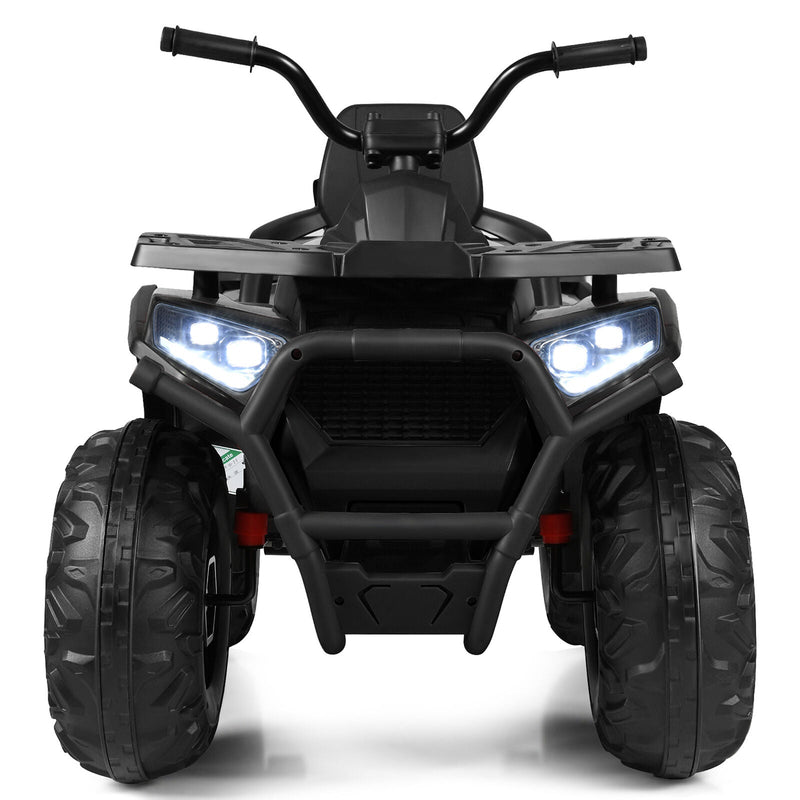 Load image into Gallery viewer, Electric Kids Ride On ATV 4-Wheeler Quad with LED Lights in Black - 12V
