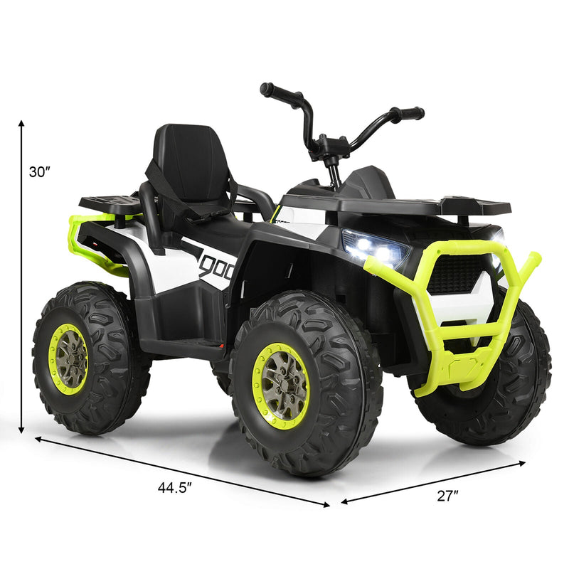 Load image into Gallery viewer, Electric Kids Ride On ATV 4-Wheeler Quad with LED Lights in White - 12V
